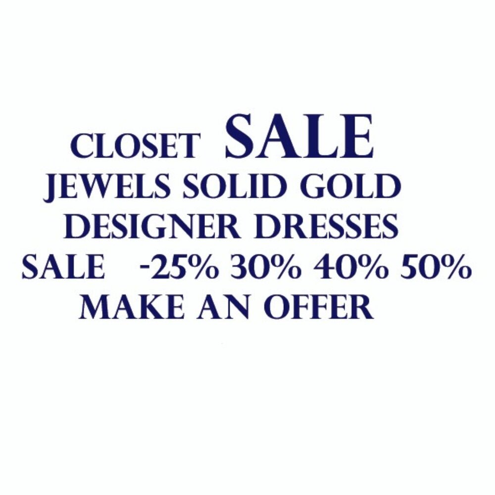 SALE Designer Dresses High End Jewels